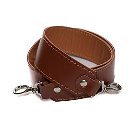 Ремінь з карабінами (85*4см) на підкладі, колір Коньячний