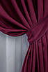 Комплект штор (2шт. 1,5х2,8м.) жакард, колекція "Ібіца". Колір бордовий. Код 881ш 30-678, фото 4