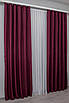Комплект штор (2шт. 1,5х2,8м.) жакард, колекція "Ібіца". Колір бордовий. Код 881ш 30-678, фото 5