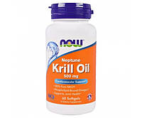 Жирные кислоты Now Foods Neptune Krill Oil Крилевый жир 500 мг 60 желатиновых капсул (3567504)