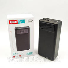 Повербанк, Power Bank XO PR125 50000 mAh, портативна батарея з ліхтариком та дисплеєм, фото 4