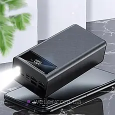 Повербанк, Power Bank XO PR125 50000 mAh, портативна батарея з ліхтариком та дисплеєм, фото 6