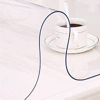 Мягкое стекло, силиконовая защитная скатерть пленка на стол (2мм) Soft Glass Защита для мебели 1.2х1.0 м