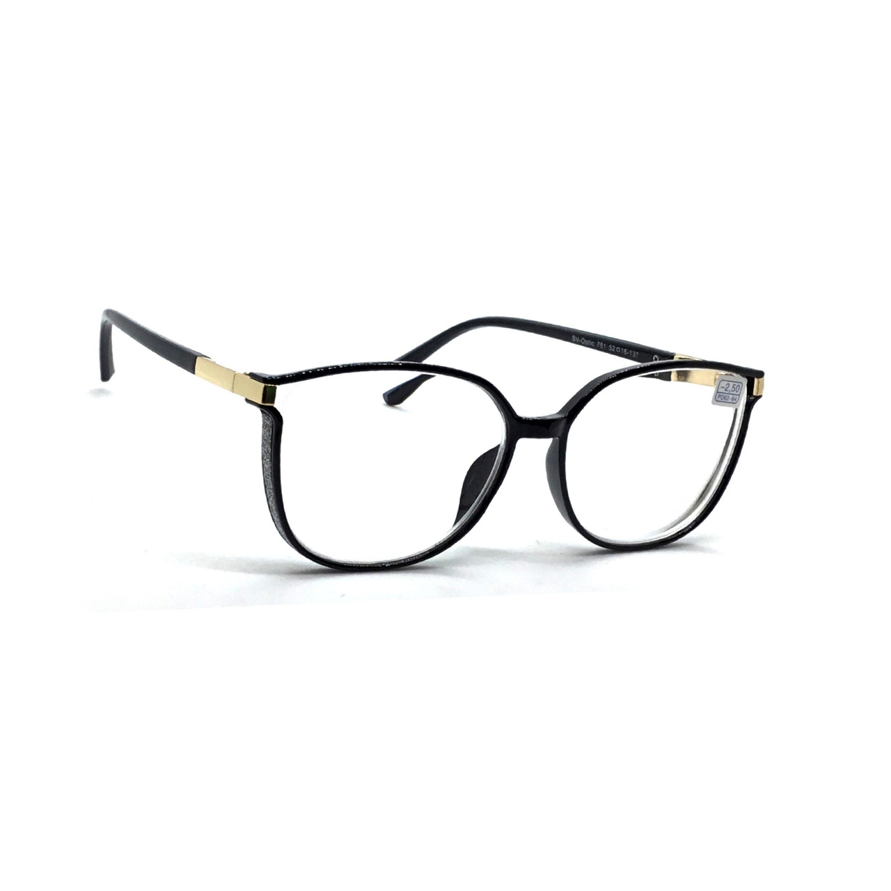 Жіночі окуляри з  білою лінзою  781 чорні -1.5
