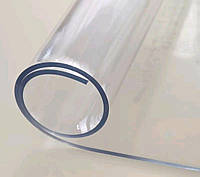Клеенка мягкое защитное стекло Прозрачная силиконовая скатерть на стол 2мм Soft Glass Защита для мебели 2.4х1м