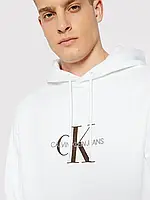 Мужская толстовка теплая с начесом Calvin Klein худи с капюшоном Кельвин Кляйн