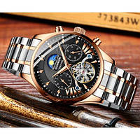 Мужские наручные часы Guanquin Prestige Gold, элитные, стильные, часы мужские, наручные, механические часы