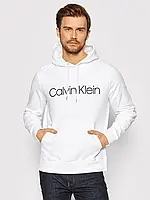 Мужская толстовка теплая с начесом Calvin Klein худи с капюшоном Кельвин Кляйн