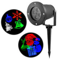 Лазер диско фонарь новогодний 326-2 (12 изображений) проектор