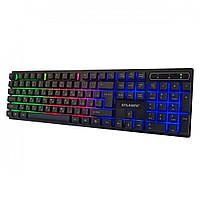 Игровая клавиатура с RGB подсветкой ATLANFA AT-6300, Черная / Профессиональная геймерская проводная клавиатура