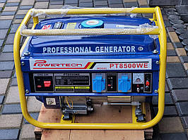 Бензиновий Генератор Powertech PT8500WE однофазний 2,2 –2,5 кВт