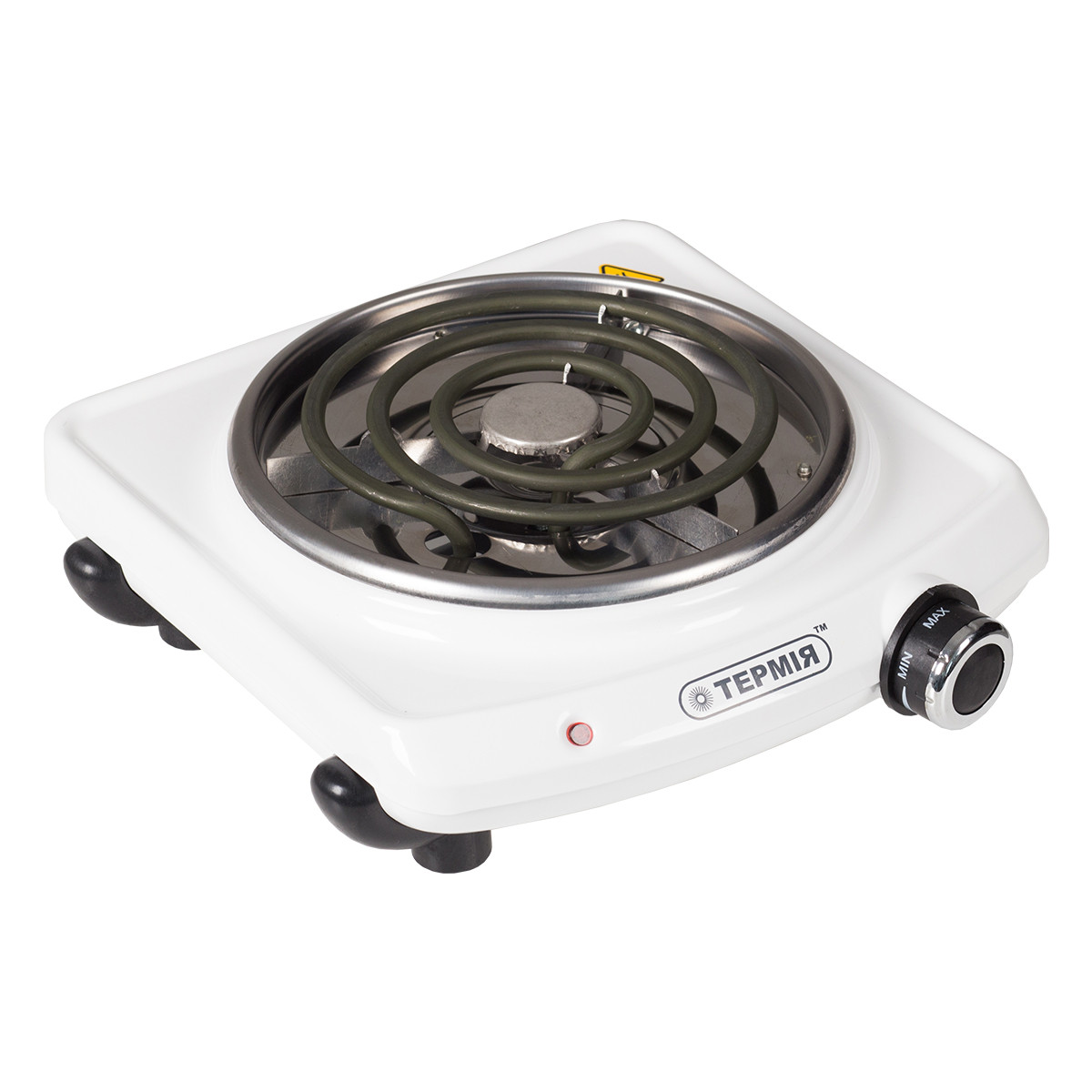Електроплита ТЕРМІЯ ЕПТ 1-1,0/230 (ш) М2 з вузьким трубчастим нагрівачем, біла