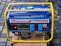 Бензиновый Генератор Powertech PT8500WE однофазный 2,7 3,0 кВт