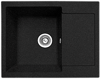 Каменная кухонная мойка черная с отверстием, гранитная мойка для кухни черного цвета из искусственного камня