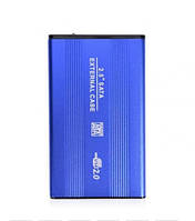 Внешний карман для HDD 2.5 дюймов, USB 2.0 - SATA, TRY TB-S254U2, до 3 TB, алюминий синий
