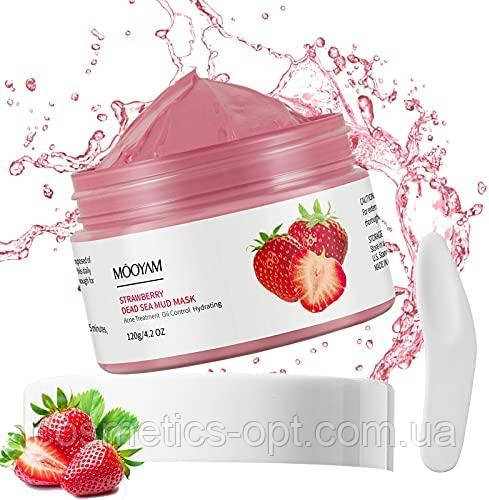 Глиняна маска із полуницею MOOYAM STRAWBERRY DEAD SEA MUD MASK, 120 g