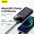 Power Bank Baseus Magnetic Wireless 10000mAh 20W USB / USB Type C, Black (PPCX010103), фото 6