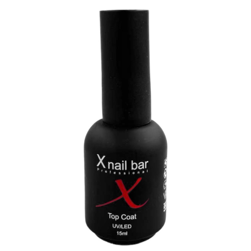 Топове (верхнє) покриття для гель-лаку X Nail Bar з липким шаром, 15 мл