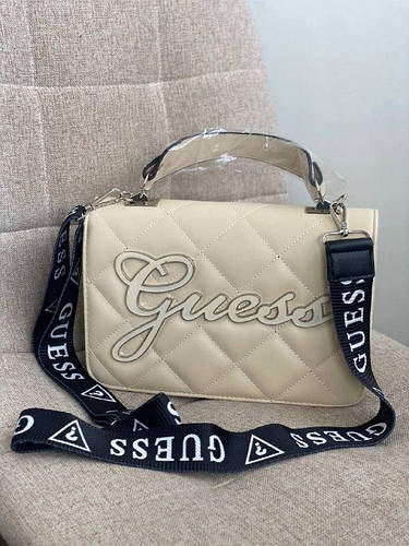 Сумка женская Guess Beige / Гесс бежевая сумочка женская кожаная ...