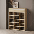 Стелаж для взуття відкритий у передпокій з ЛДСП Взуттєвниця з висувною скринькою 80 см шириною Взуттєва полиця, фото 4