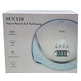 Лампа нового покоління SUN Y18 для сушіння нігтів 248 Вт. Блакитний, фото 4