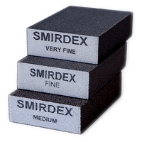 Абразивный блок четырехсторонний SMIRDEX VERY FINE (920) очень мягкий, 100х70х25мм - P150