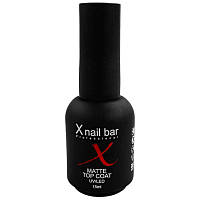 Топовое матовое покрытие для гель-лака X Nail Bar Matte Top Сoat с липким слоем, 15 мл