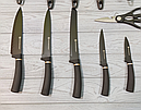 Набір кухонних ножів, поварешок та дошка з точилкою Edenberg EB-3615 з 15 предметів., фото 5