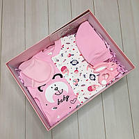 Подарочный набор для девочки Baby Box "Мишка" 3-6-9 месяцев
