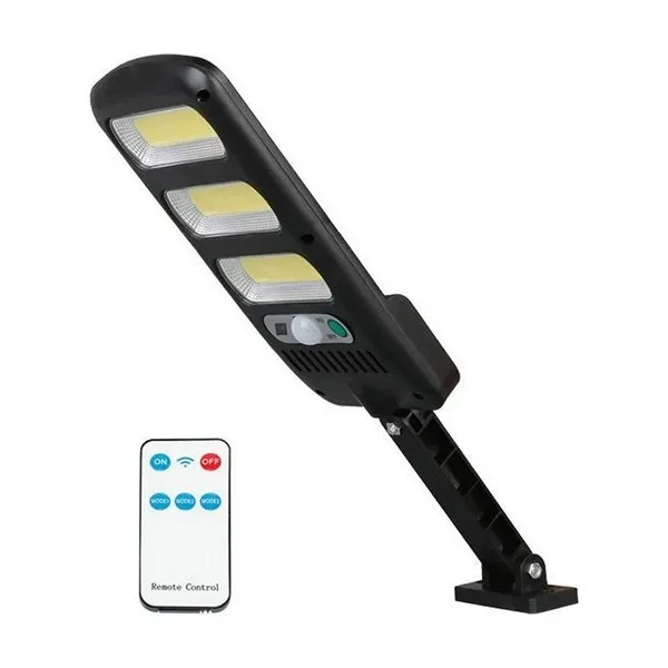 Вуличний світильник LTC Solar 3-LED COB 1800mAh Black з пультом керування та сонячною панеллю (LXLL117)