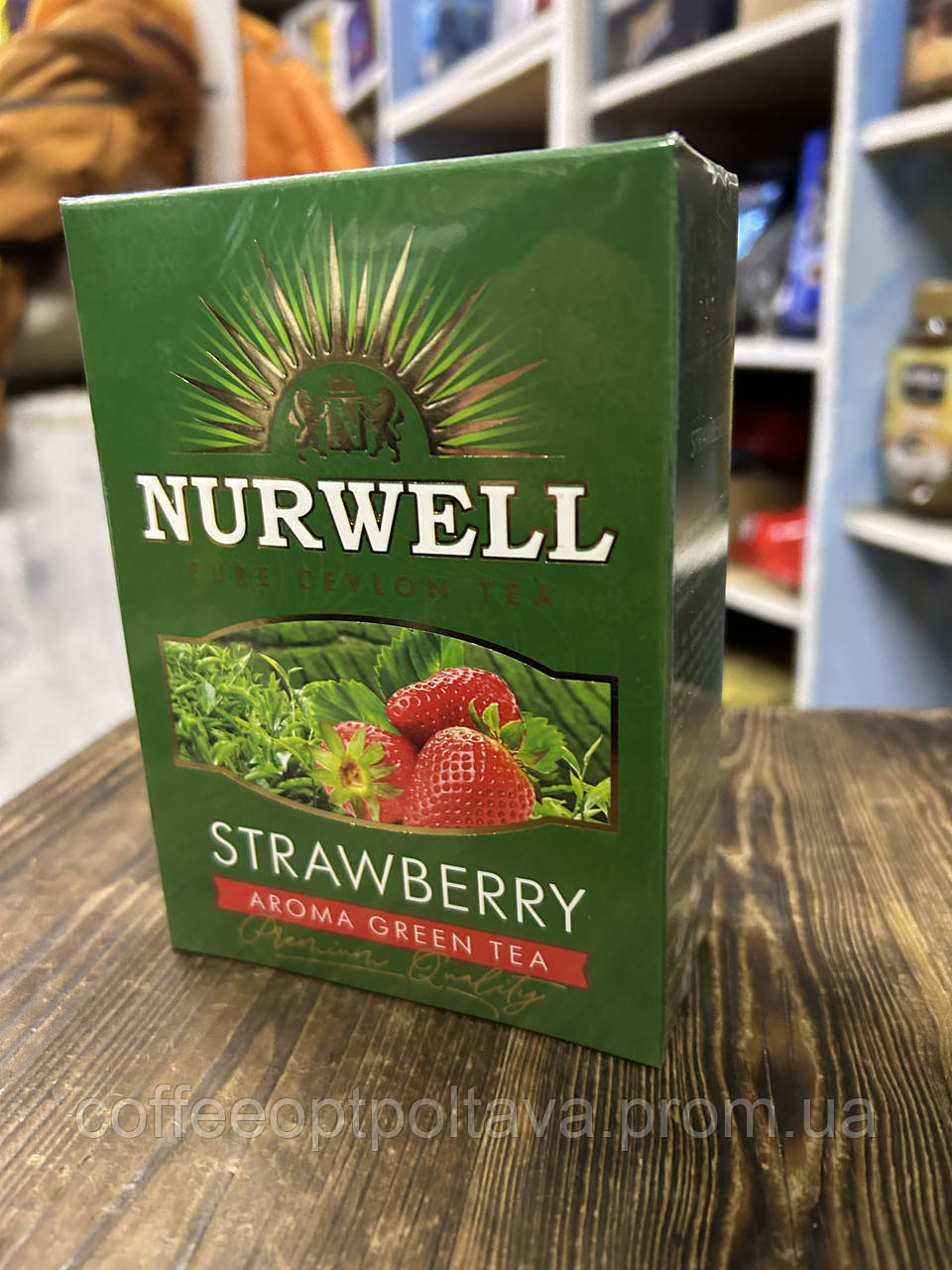 Чай Nurwell Strawberry Aroma Green Tea 100g