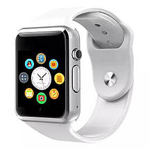 Розумний смарт годинник-телефон Smart Watch A1 з сім картою Спортивний годинник з Bluetooth камерою для дорослих Білий, фото 4