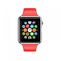 Розумні смарт годинник-телефон Smart Watch A1 з сім картою Спортивні годинник з Bluetooth камерою для дорослих Червоний, фото 4