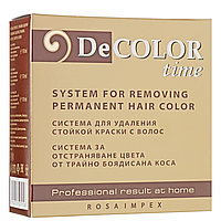 Смывка стойкой краски для волос деколорант Decolor Time System For Removing Permanent Hair Color