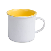 Чашка сублимационная керамическая "эмалированная", 300 мл Желтая внутри