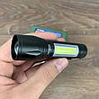 Потужний ручний ліхтарик із акумулятором Police BL 511 COB usb micro charge | Світлодіодний LED ліхтар, фото 6