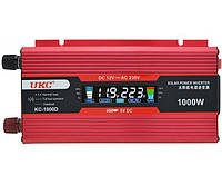 Автомобильный инвертор преобразователь UKC 12V-220V 1000W KC-1000D с LCD экраном