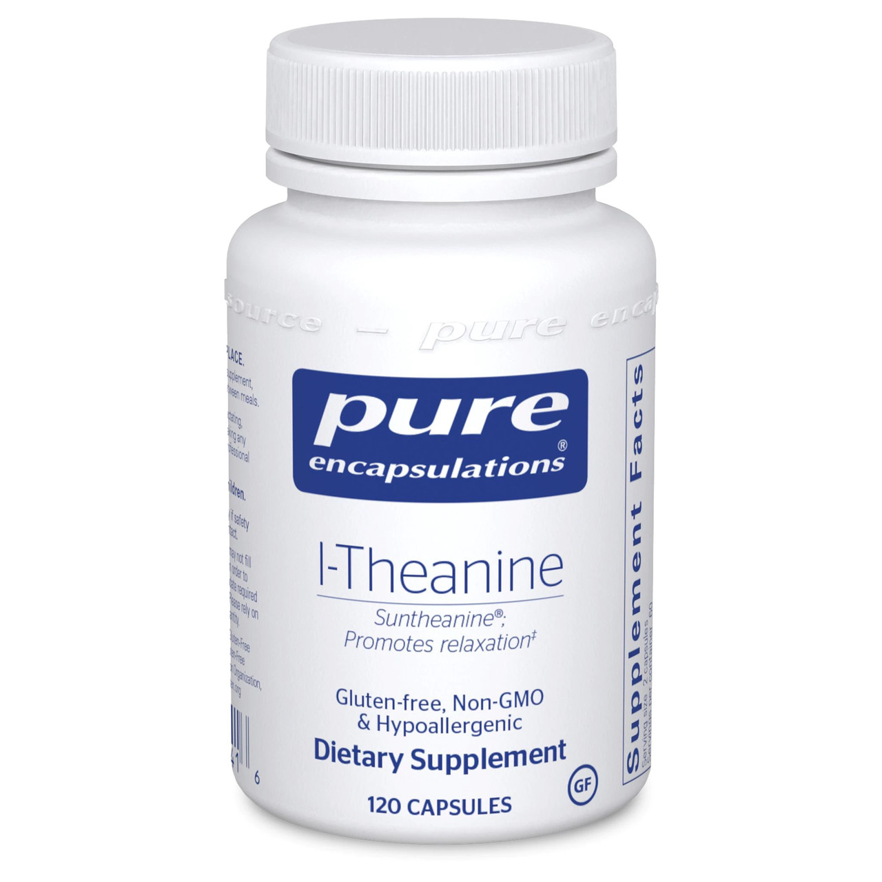 L-теанин, l-Theanine 400 mg.Pure Encapsulations, 120 капсул BX629