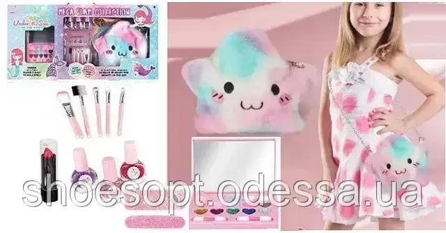 Дитячий набір косметики із сумочкою, лаки, тіні, фото 1