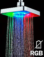 Насадка для душу з LED-підсвіткою RGB LED SHOWER реагує на температуру світлодіодна Лійка