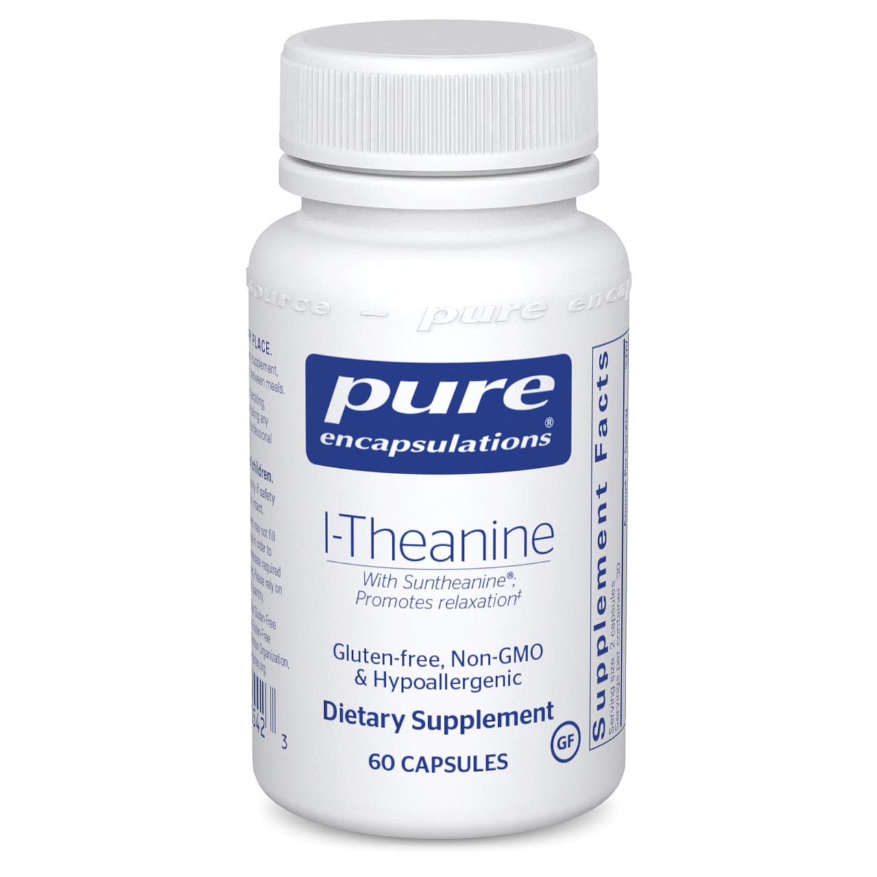 L-Theanine, L-Theanine 400 mg. Pure Encapsulations, 60 капсул BX079, фото 1