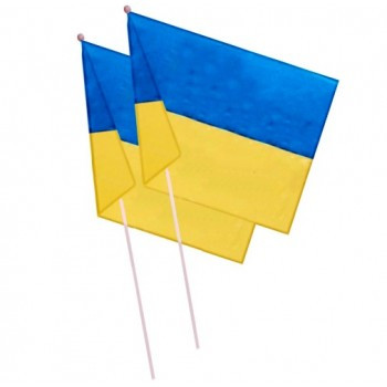 Прапор України 90х60см зі штоком поліестер 782105