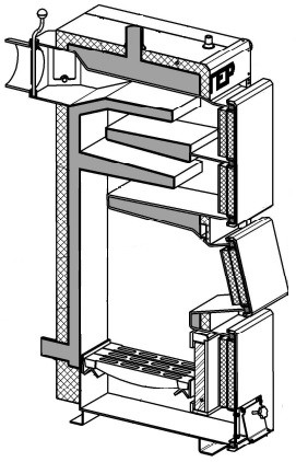 Схема котла на пелетах та дровах Альтеп Дуо Уні плюс