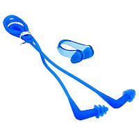 Беруши HN-4B SP-Sport для плавания с зажимом для носа в пластиковом футляре пластик силикон blue