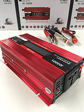 Автомобільний інвертор перетворювач UKC 12V-220V 1000W KC-1000D із LCD екраном, фото 4