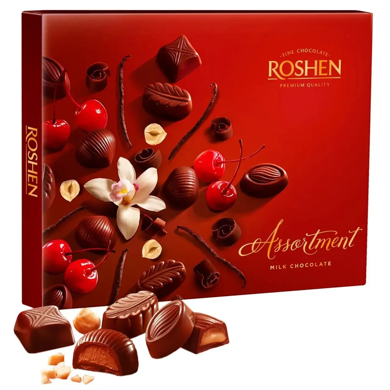 НАБІР КОНФЕТ У КОРОБКІ ROSHEN ASSORTMENT MILK CHOCOLATE 145 ГРАМ