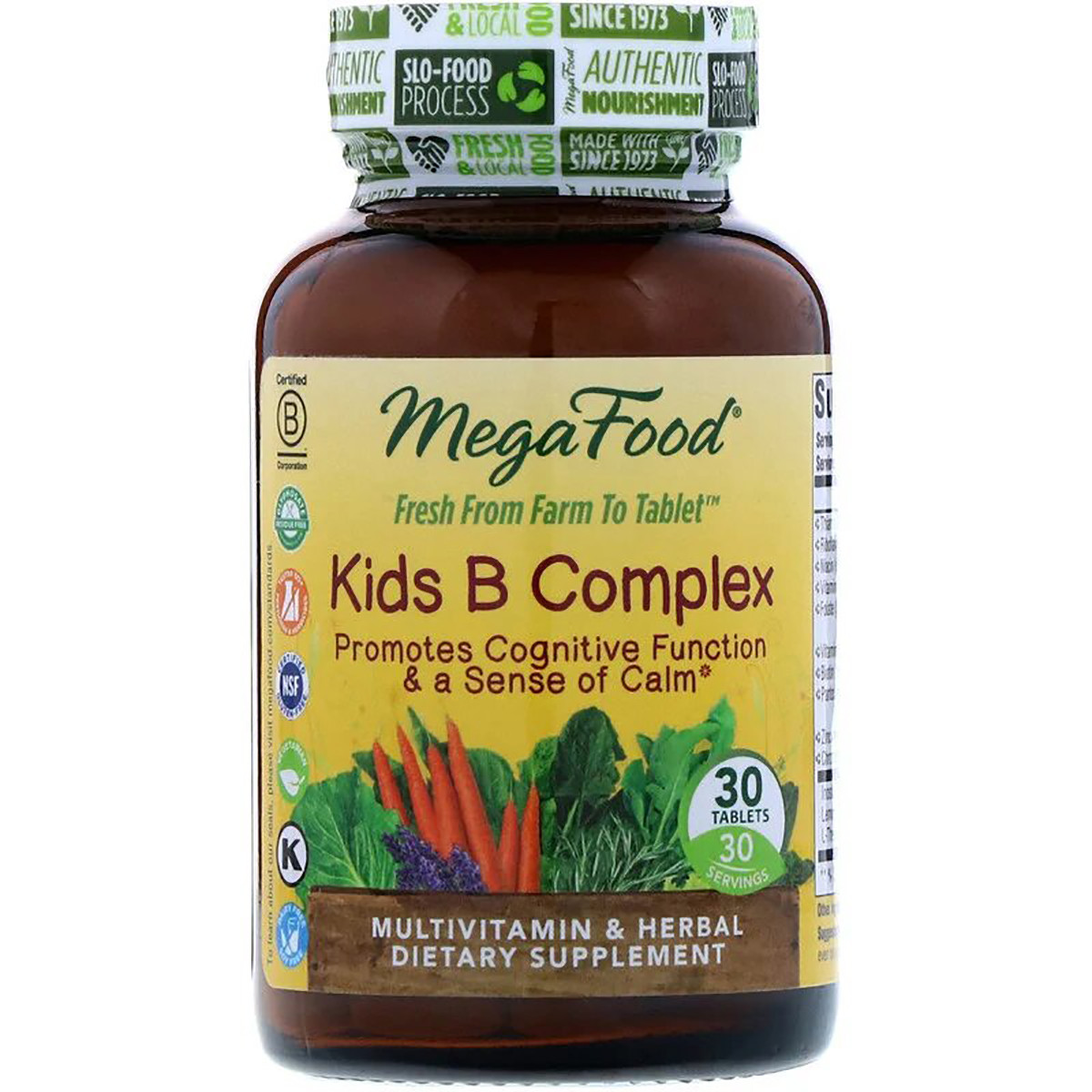 Архив Детский В-комплекс, Kids B Complex, MegaFood, 30 таблеток: 885 ...