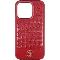 Чехол Polo Santa Barbara для Apple iPhone 14 Pro Кожаный Red z19-2024