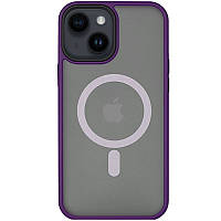 Чехол Epik Metal Buttons with MagSafe TPU+PC для Apple iPhone 14 Plus Темно-фиолетовый z19-2024