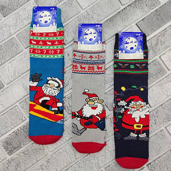 Шкарпетки чоловічі високі новорічні зимові з махрою р.41-45 Стиль Люкс 30032867
